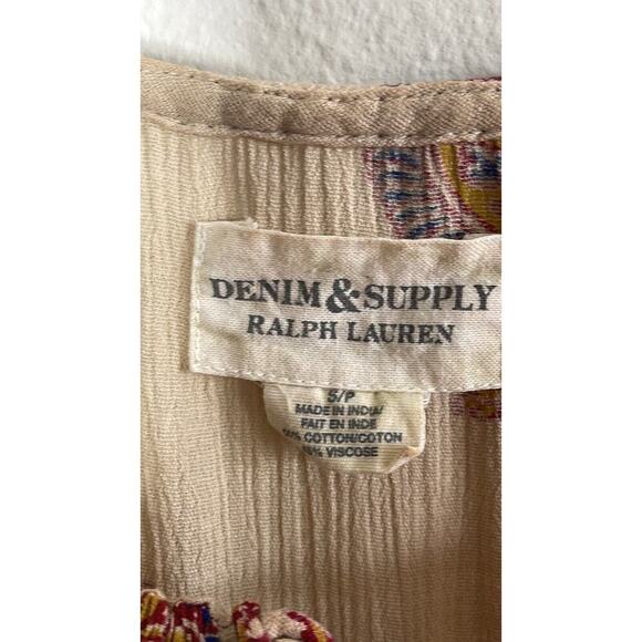 DENIM & SUPPLY RALPH LAUREN BOHEMIAN PAISLEY PRINT TOP SIZE S/P - Picture 5 of 10